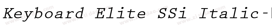 Keyboard Elite SSi Italic字体转换
